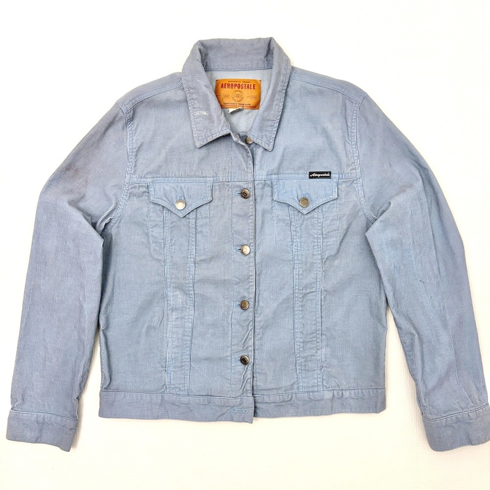Aeropostale Jacket Corduroy Trucker Vintage XL Blue